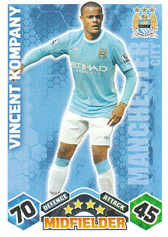 Vincent Kompany Manchester City 2009/10 Topps Match Attax #207
